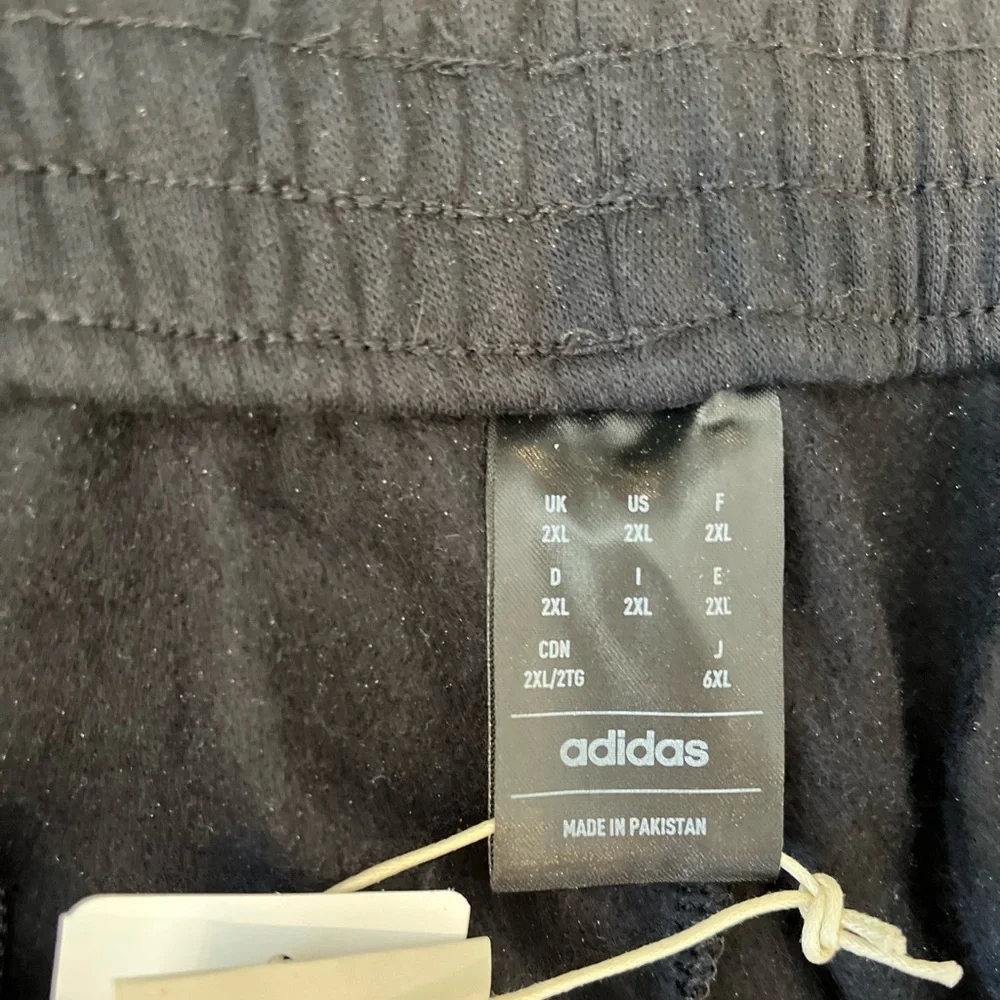 Adidas Men’s Essentials Regular Fit Jogger Feel Cozy Pants Tapered Leg Black 2XL